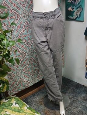 Blue Mountain Men's Grey Cotton Canvas Pants, Size 38 X 34